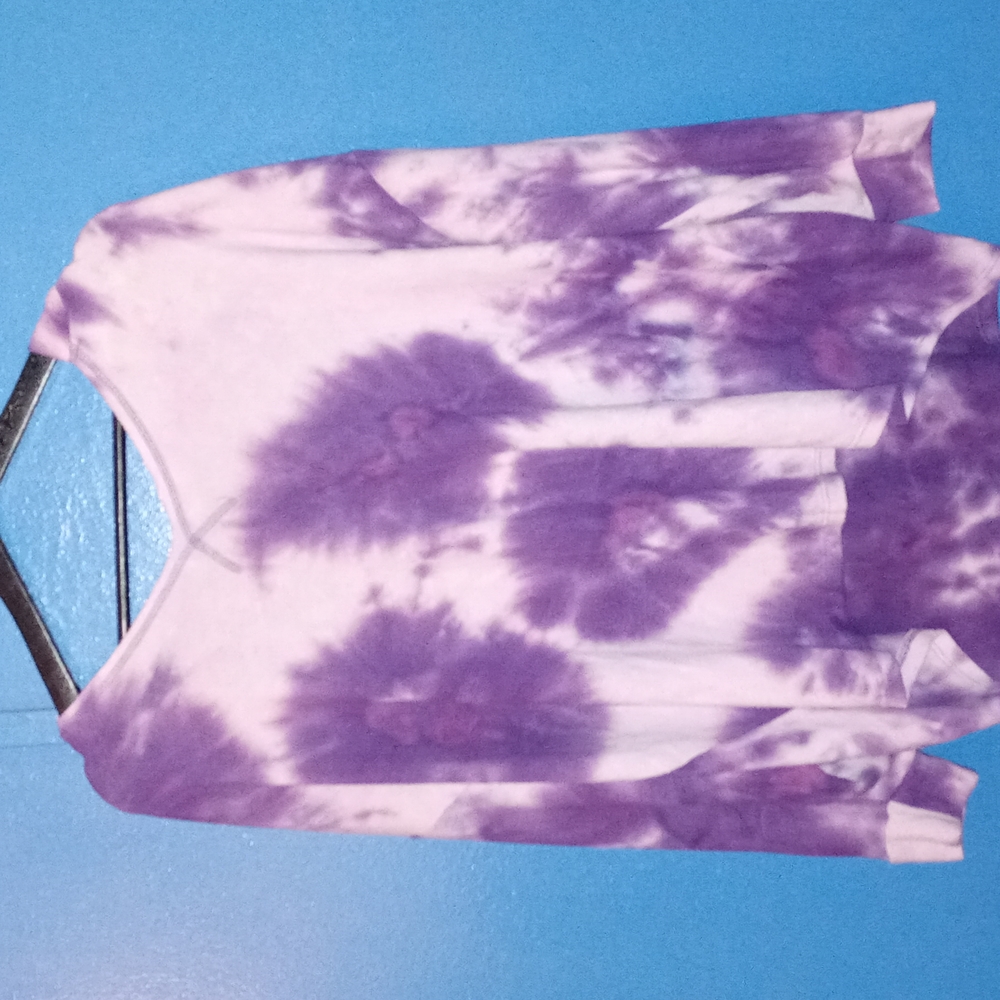 Terra and Sky Long Sleeved Tye Dye hoodie - Picture 2 of 2